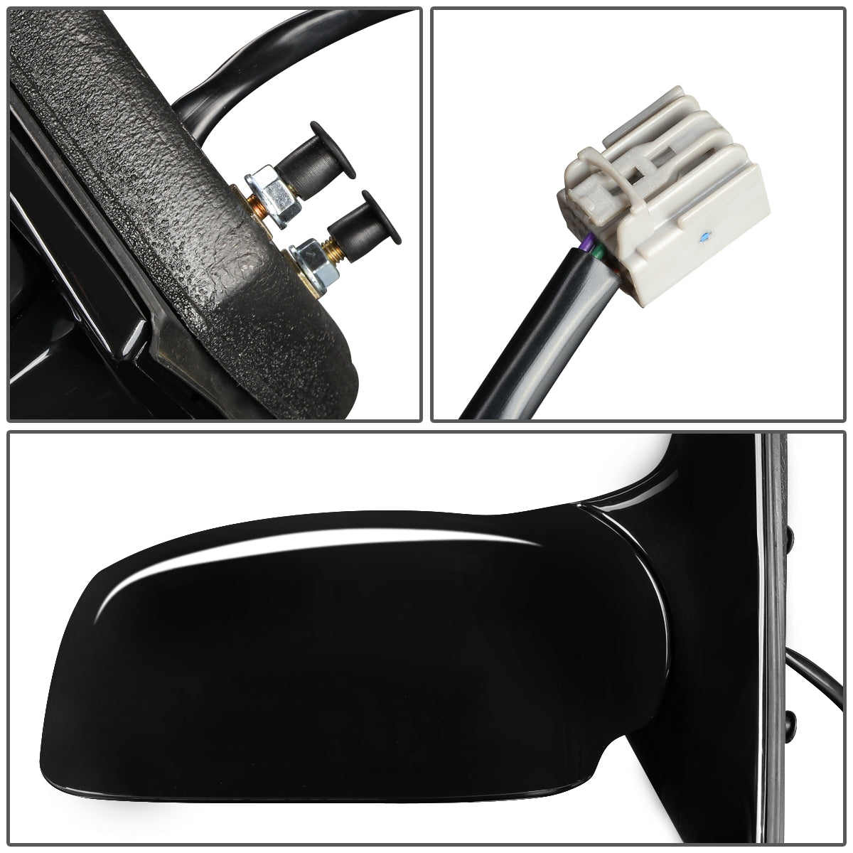 RETROVISOR MIRROR - OEM - 06-11 BUICK LUCERNE - POWERED - HEATED - PAINTABLE - BLACK - LEFT