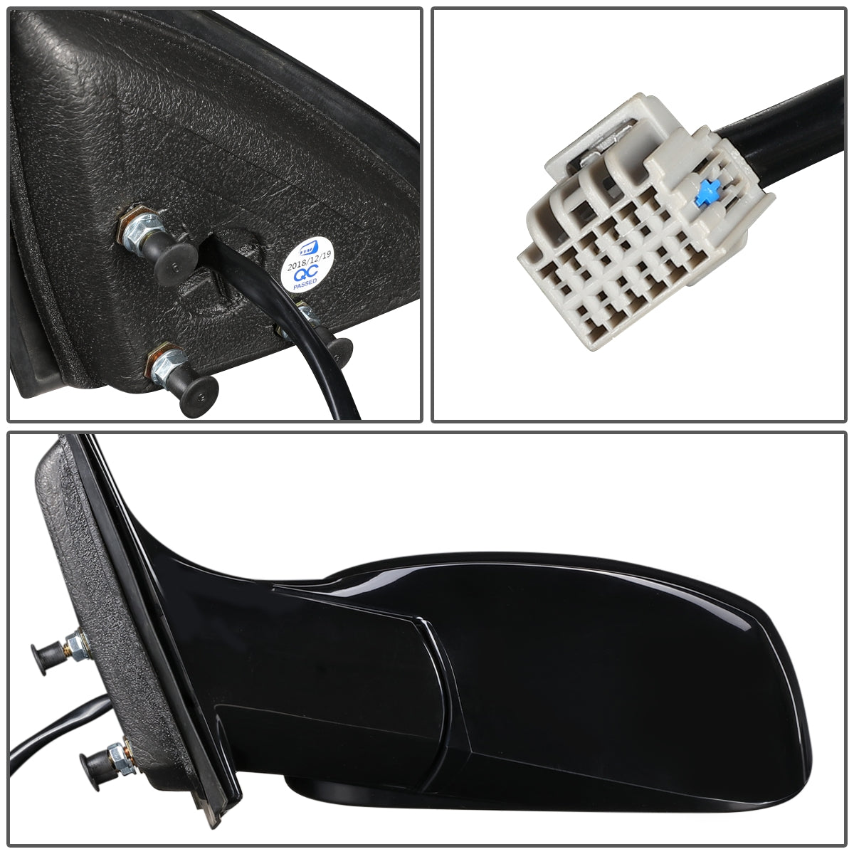 RETROVISOR MIRROR - OEM - 06-11 BUICK LUCERNE - POWERED - HEATED - PAINTABLE - BLACK - LEFT