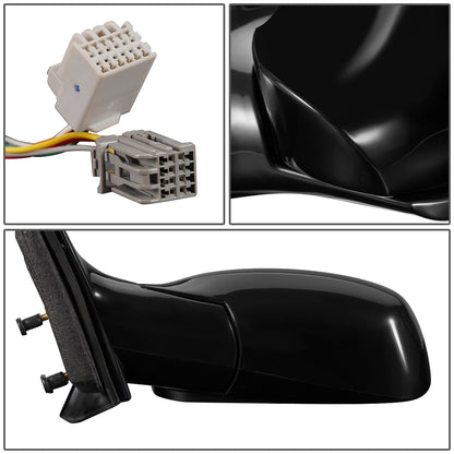 RETROVISOR MIRROR - OEM - 06-11 BUICK LUCERNE - POWERED - HEATED - W/ MEMORY - FOLDING - BLACK MATERIAL - LEFT