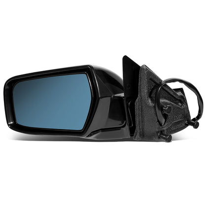 RETROVISOR MIRROR - OEM - 03-07 CADILLAC CTS, CTS-V - POWERED - HEATED - W/ MEMORY - W/ BLUE GLASS - FOLDING - BLACK MATERIAL - LEFT