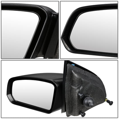 RETROVISOR MIRROR - OEM - 03-07 SATURN ION COUPE - MANUAL - TEXTURED - BLACK - LEFT
