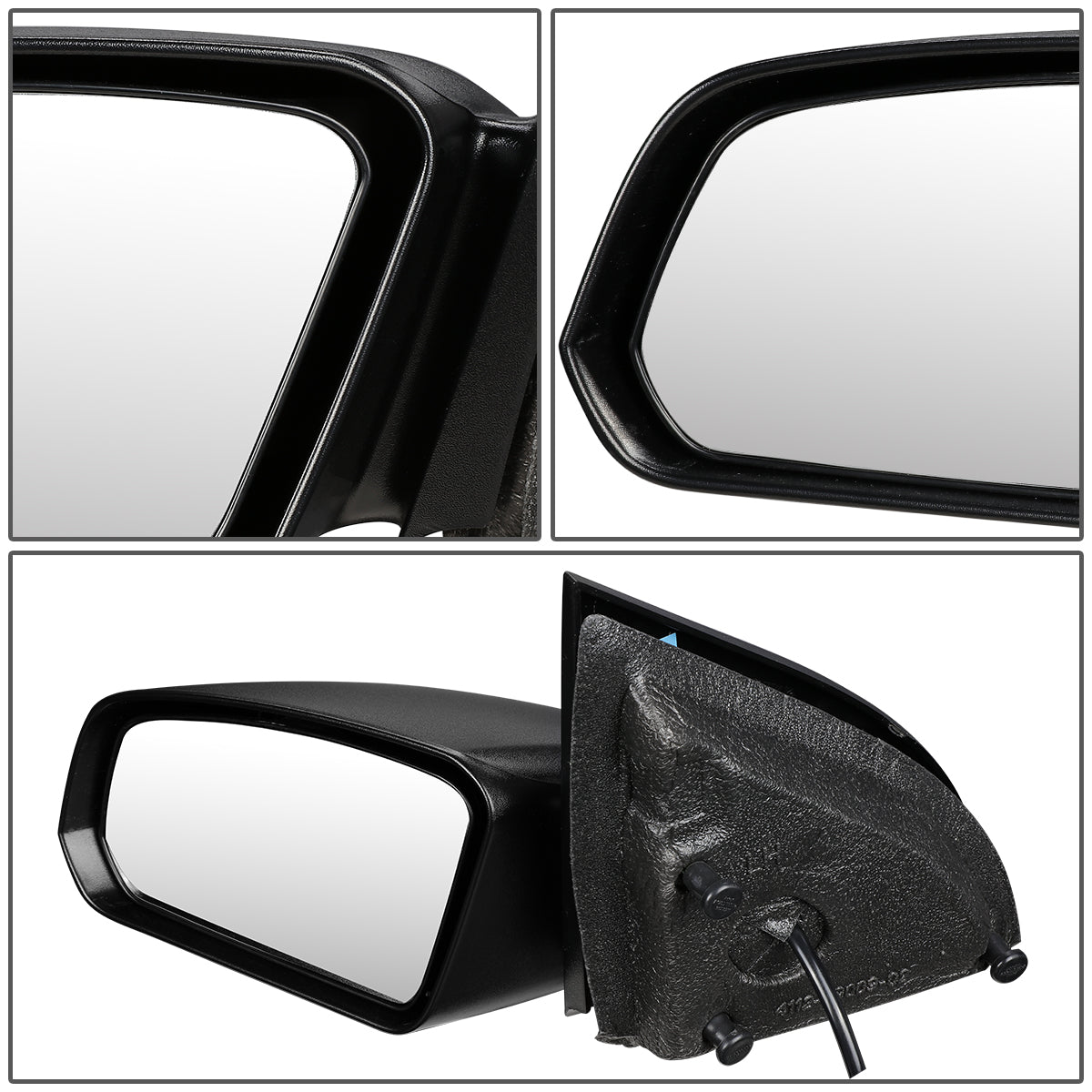 RETROVISOR MIRROR - OEM - 03-07 SATURN ION COUPE - POWERED - TEXTURED - BLACK - LEFT