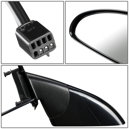 RETROVISOR MIRROR - OEM - 05-10 PONTIAC G6 SEDAN - POWERED - HEATED - PAINTABLE - BLACK - LEFT