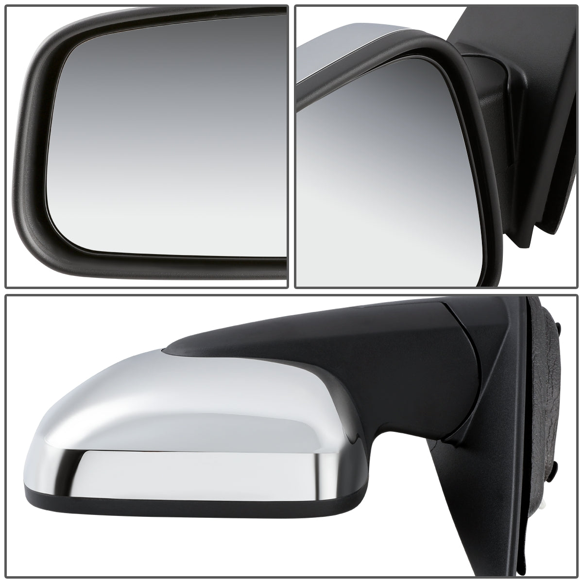 RETROVISOR MIRROR - OEM - 06-11 CHEVY HHR - POWERED - CHROME - LEFT