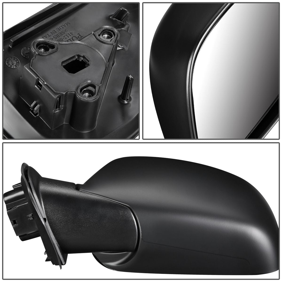 RETROVISOR MIRROR - OEM - 09-12 CHEVY COLORADO / 09-12 GMC CANYON - MANUAL - PAINTABLE - BLACK - LEFT