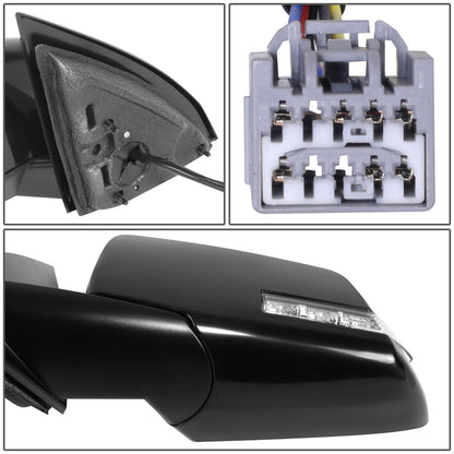 RETROVISOR MIRROR - OE STYLE - CHEVROLET TRAVERSE 2009-2014 - WITH POWER WITH HEATED WITH SIGNAL WITH BLIND SPOT - DRIVER LEFT SIDE - BLACK