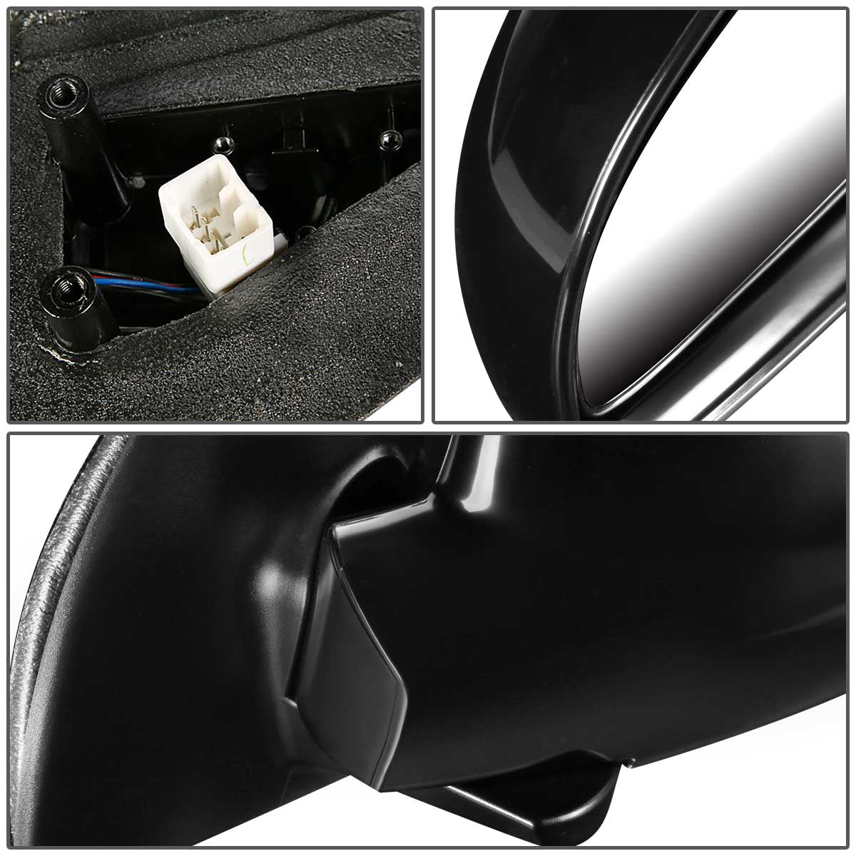 RETROVISOR MIRROR - OEM - 09-11 CHEVY AVEO5 / 09-10 PONTIAC G3 - POWERED - HEATED - PAINTABLE - BLACK - LEFT