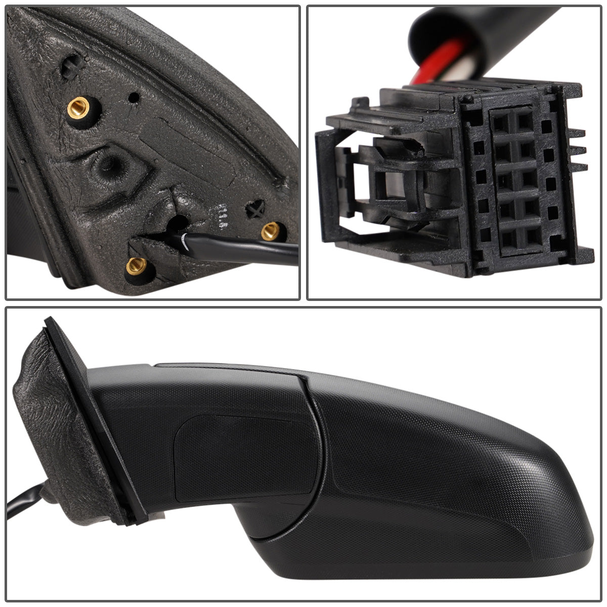 RETROVISOR MIRROR - OEM - 10-16 CHEVY EQUINOX - POWERED - FOLDING - TEXTURED - BLACK - LEFT