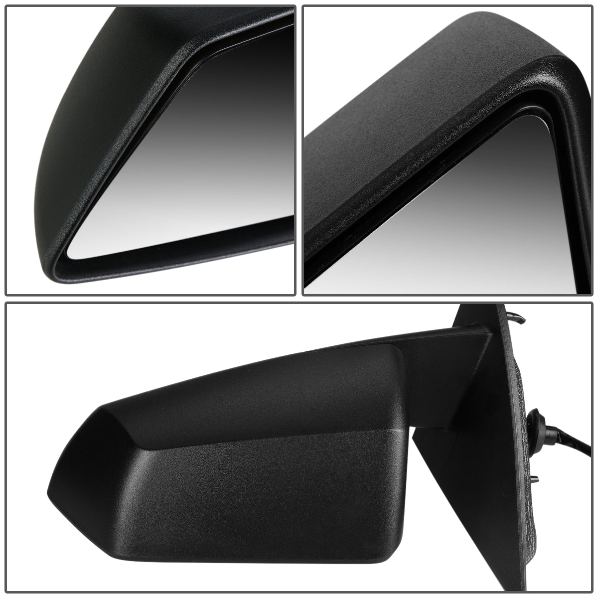 RETROVISOR MIRROR - OEM - 09-16 CHEVY TRAVERSE / 09-17 GMC ACADIA / 08-10 SATURN OUTLOOK - POWERED - TEXTURED - BLACK - LEFT