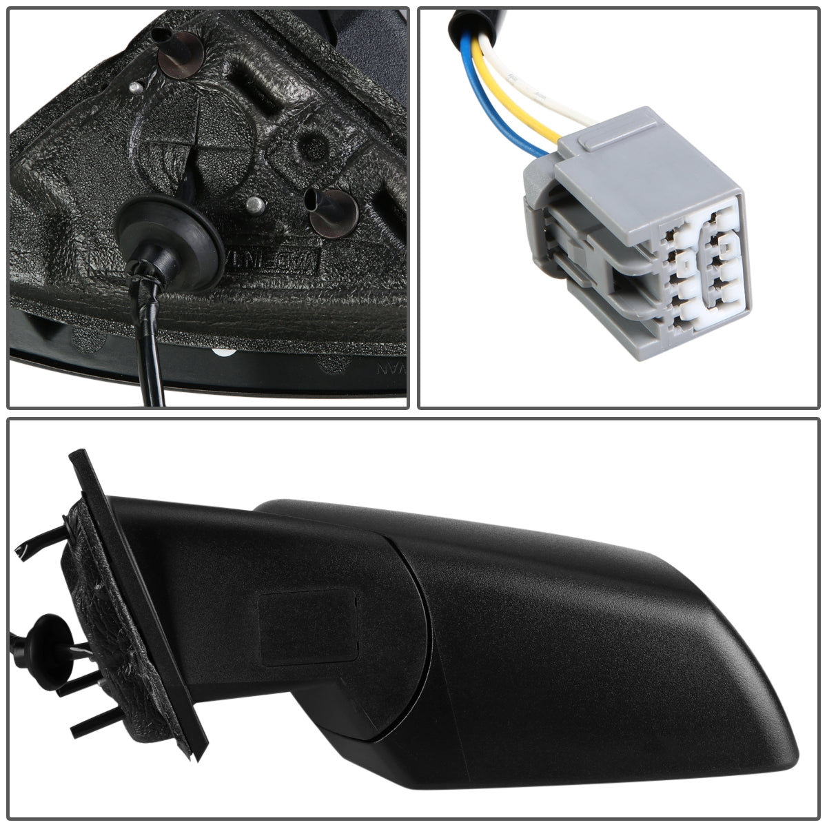 RETROVISOR MIRROR - OEM - 09-16 CHEVY TRAVERSE / 09-17 GMC ACADIA / 08-10 SATURN OUTLOOK - POWERED - TEXTURED - BLACK - LEFT