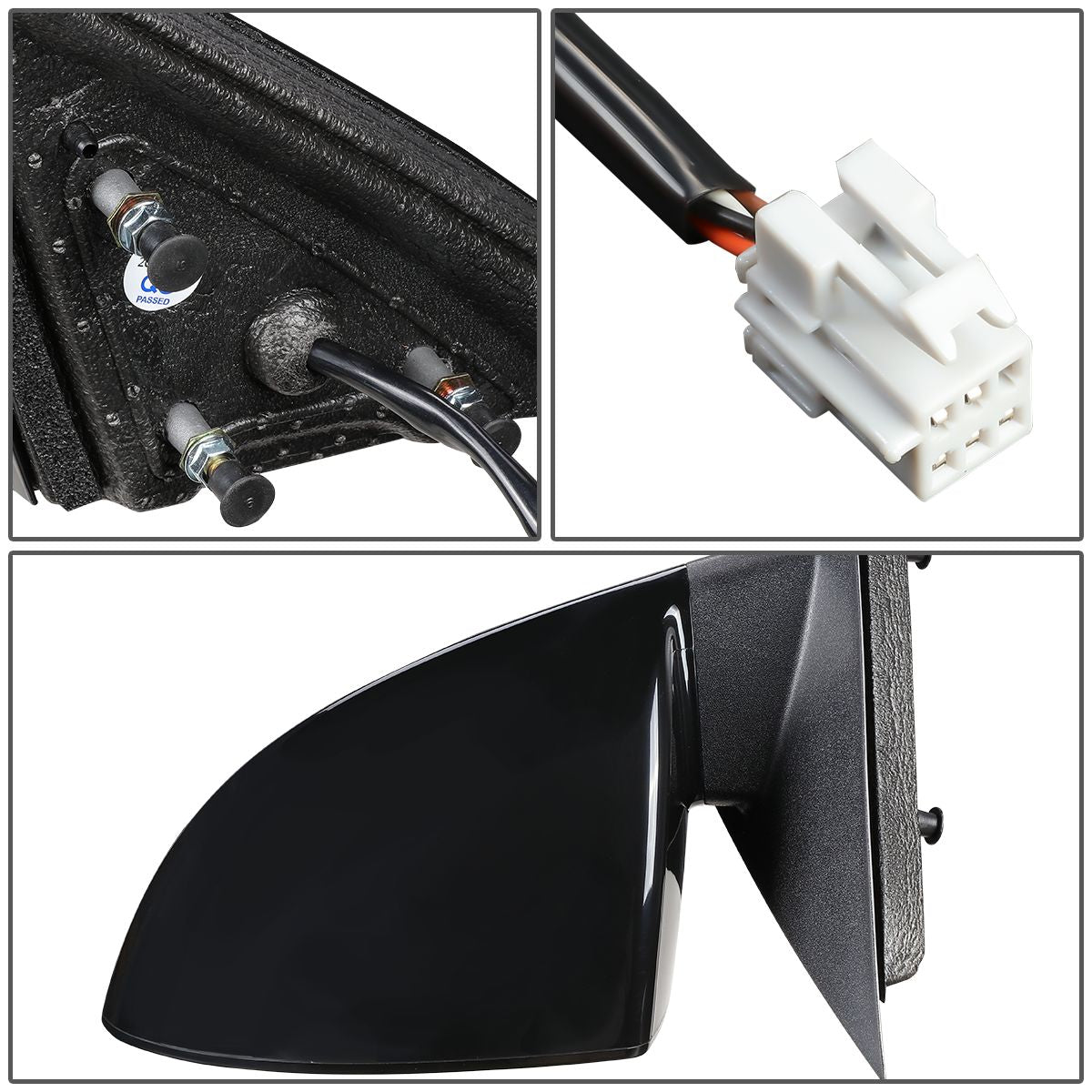 RETROVISOR MIRROR - OEM - 06-13 CHEVY IMPALA / 14-16 CHEVY IMPALA LIMITED - POWERED - HEATED - TEXTURED - BLACK - LEFT