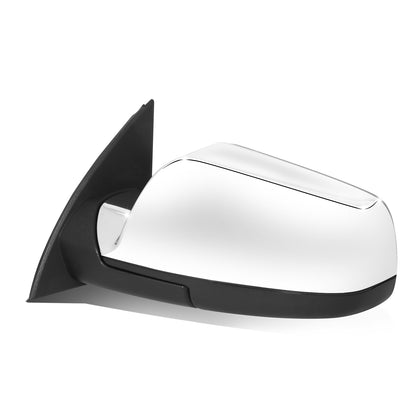 RETROVISOR MIRROR - OE STYLE - CHEVROLET EQUINOX 10-12 - GMC TERRAIN 10-11 - WITH POWER WITH HEATED GLASS CHROME COVER - DRIVER SIDE - SMOOTH - BLACK / CHROME