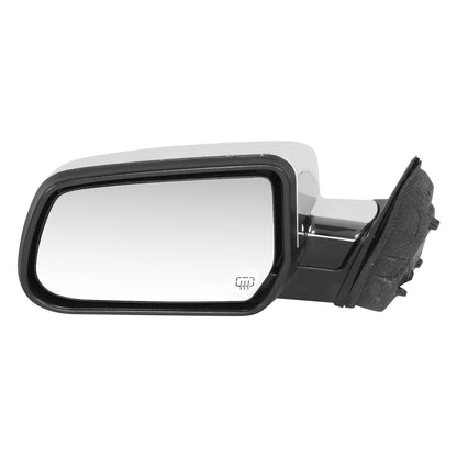RETROVISOR MIRROR - OE STYLE - CHEVROLET EQUINOX 10-12 - GMC TERRAIN 10-11 - WITH POWER WITH HEATED GLASS CHROME COVER - DRIVER SIDE - SMOOTH - BLACK / CHROME