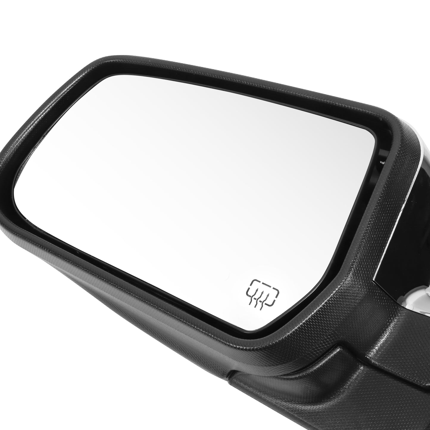 RETROVISOR MIRROR - OE STYLE - CHEVROLET EQUINOX 10-12 - GMC TERRAIN 10-11 - WITH POWER WITH HEATED GLASS CHROME COVER - DRIVER SIDE - SMOOTH - BLACK / CHROME