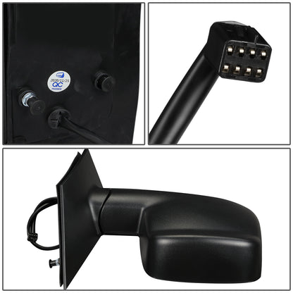 RETROVISOR MIRROR - OEM - 03-13 CHEVY EXPRESS, GMC SAVANA - POWERED - HEATED - FOLDING - W/ SIGNAL LIGHT - W/ DUAL GLASS - TEXTURED - BLACK - LEFT