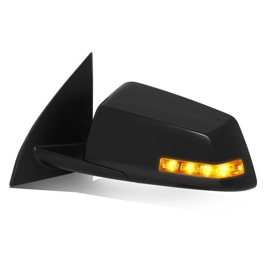 RETROVISOR MIRROR - OE STYLE - SATURN OUTLOOK 08-10 - WITH POWER FOLD WITH HEATED WITH SIGNAL WITH MEMORY - 2ND DESIGN - DRIVER SIDE - PAINT TO MATCH - BLACK