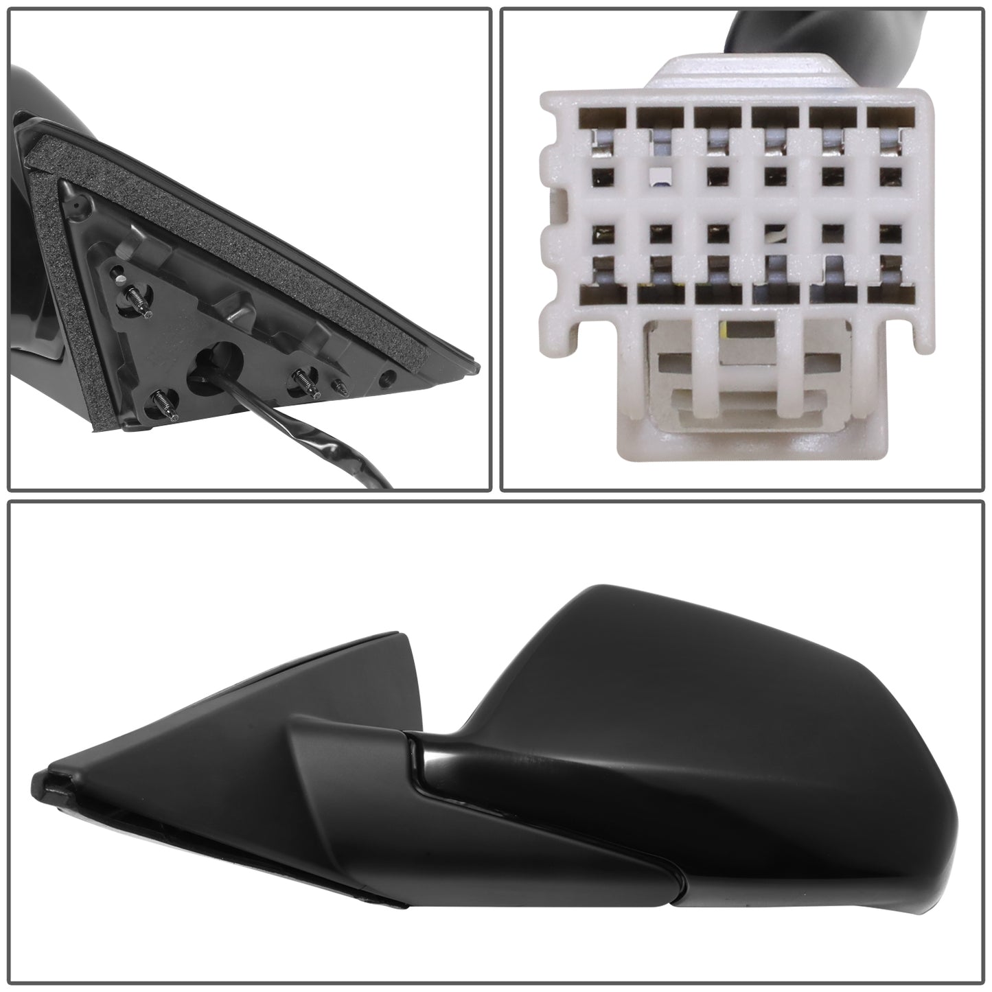 RETROVISOR MIRROR - OE STYLE - CADILLAC CTS 08-14 - WITH POWER WITH HEATED WITH MEMORY - DRIVER SIDE - PAINT TO MATCH - BLACK