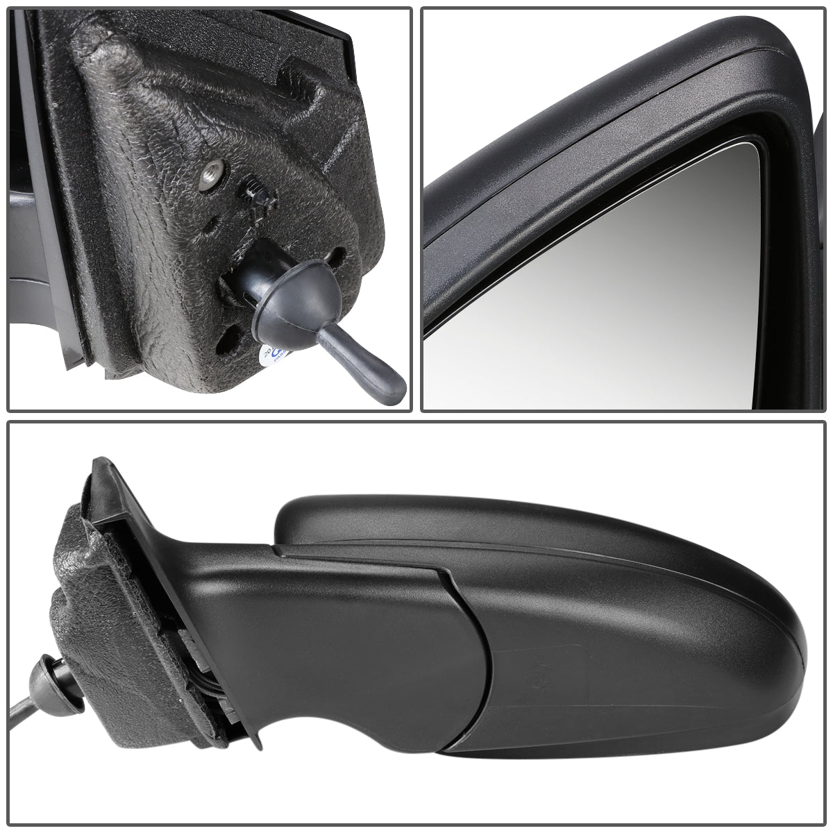 RETROVISOR MIRROR - OEM - 11-15 CHEVY CRUZE / 2016 CHEVY CRUZE LIMITED - MANUAL - TEXTURED - BLACK - LEFT