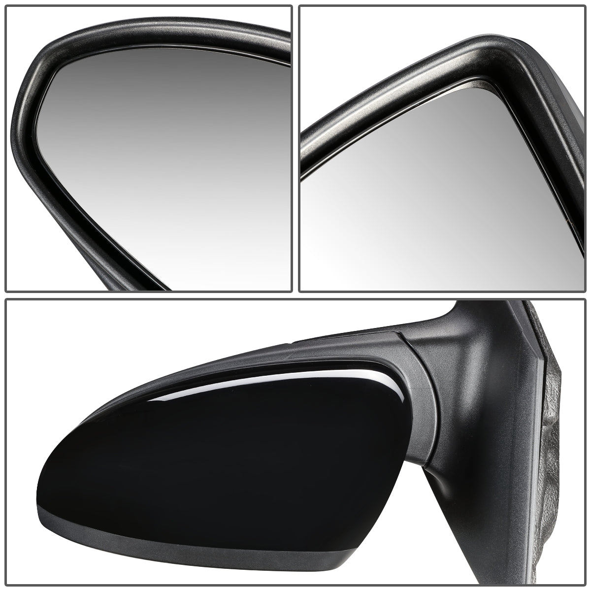 RETROVISOR MIRROR - OEM - 11-15 CHEVY CRUZE / 2016 CHEVY CRUZE LIMITED - POWERED - PAINTABLE - BLACK - LEFT