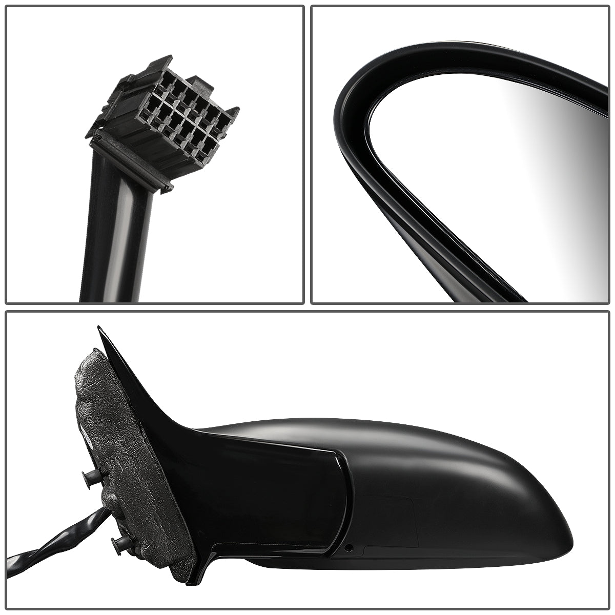 RETROVISOR MIRROR - OEM - 00-05 BUICK LESABRE - POWERED - W/ MEMORY - FOLDING - BLACK - LEFT