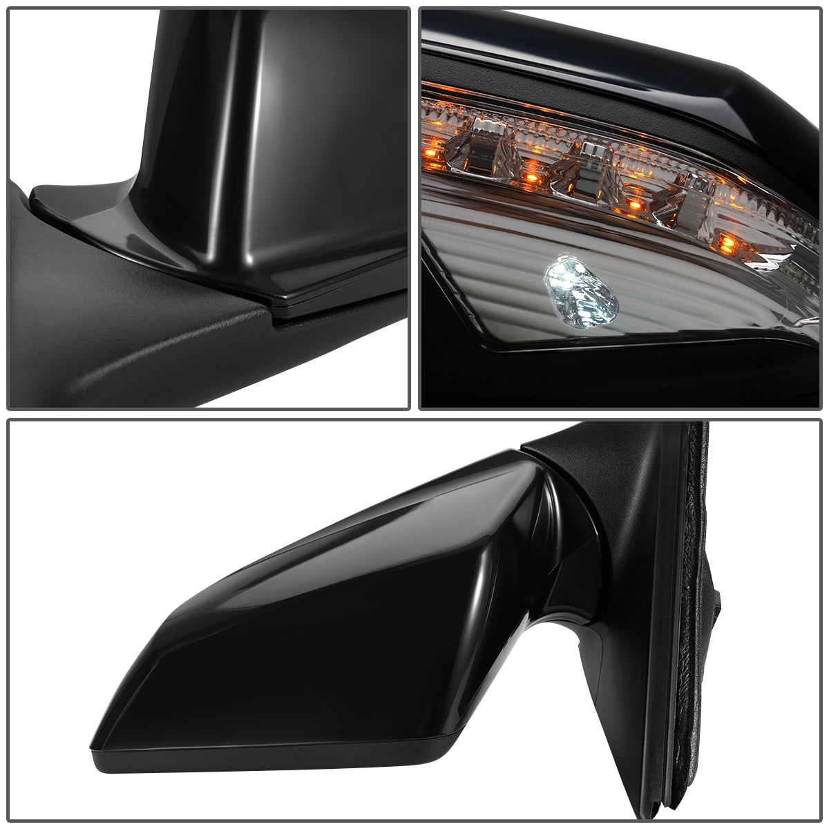 RETROVISOR MIRROR - OEM - 10-15 BUICK LACROSSE - POWERED - HEATED - W/ SIGNAL LIGHT - W/ PUDDLE LIGHT - FOLDING - BLACK - LEFT