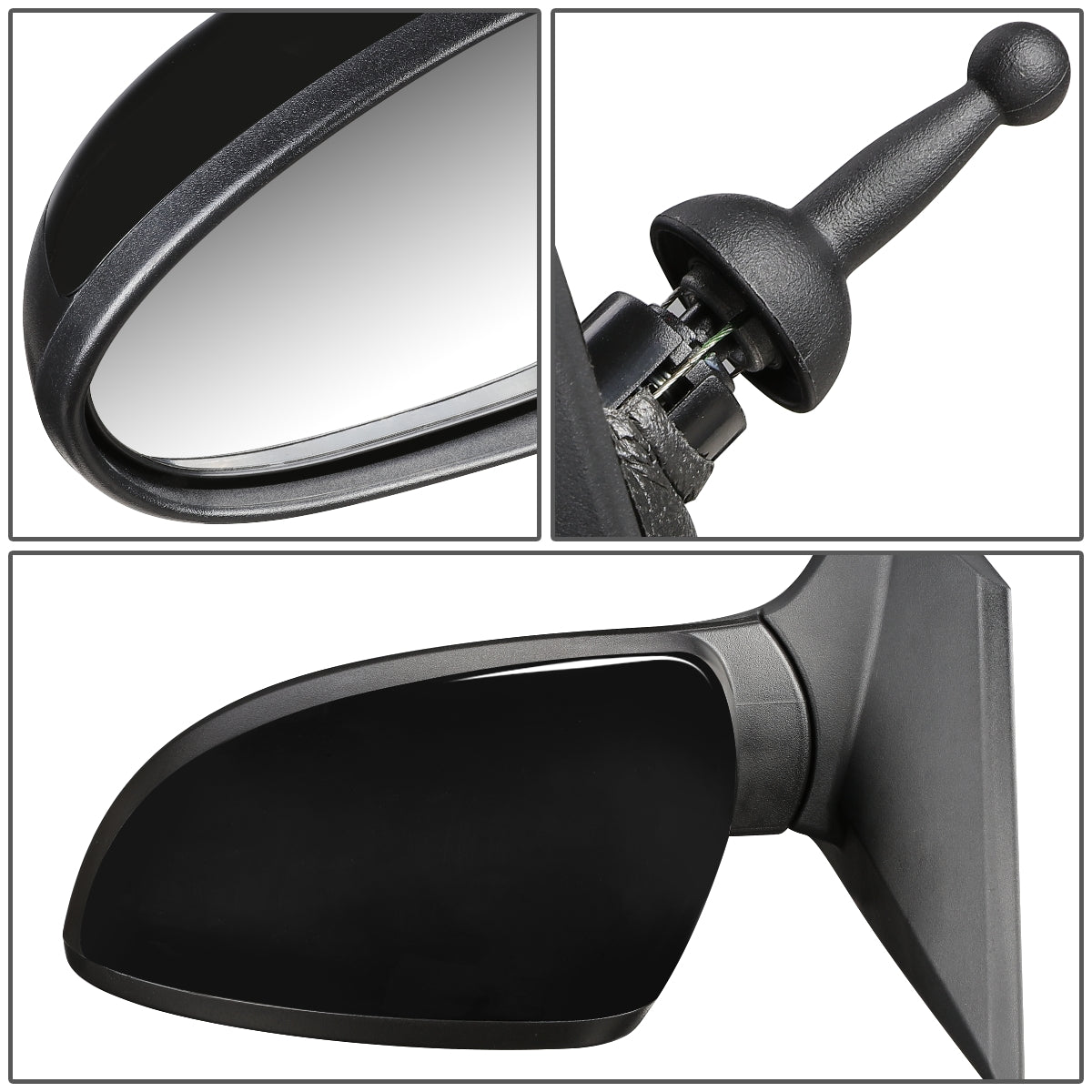 RETROVISOR MIRROR - OEM - 12-19 CHEVY SONIC - MANUAL - PAINTABLE - BLACK - LEFT