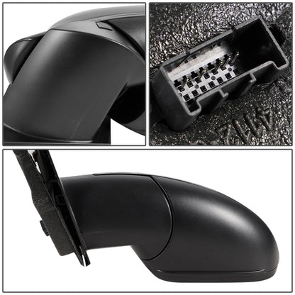 RETROVISOR MIRROR - OEM - 12-17 BUICK REGAL - POWERED - HEATED - FOLDING - BLACK MATERIAL - LEFT