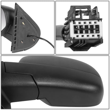 RETROVISOR MIRROR - OE STYLE - CHEVROLET SILVERADO 2500 07-14 - CHEVROLET SILVERADO 3500 07-14 - GMC SIERRA 2500 07-10 - GMC SIERRA 3500 07-10 - WITH POWER - DRIVER SIDE - PAINT TO MATCH - BLACK