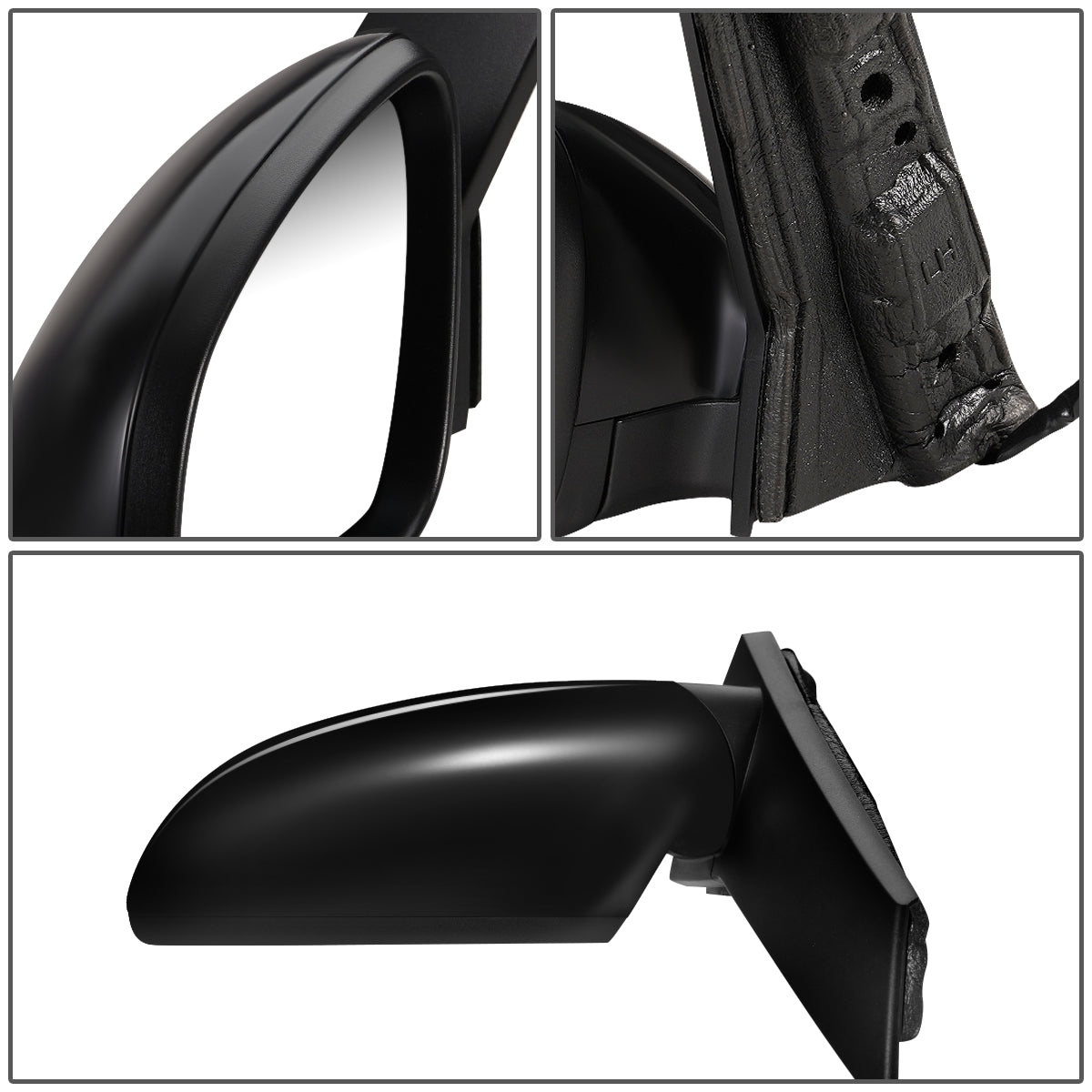 RETROVISOR MIRROR - OEM - 12-16 BUICK VERANO - POWERED - FOLDING - BLACK MATERIAL - LEFT