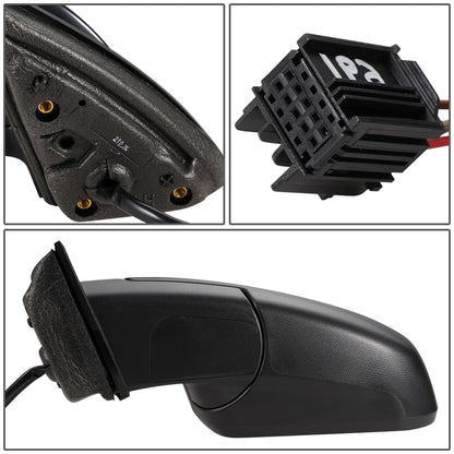 RETROVISOR MIRROR - OEM - 10-17 GMC TERRAIN - POWERED - HEATED - FOLDING - W/ BLIND SPOT GLASS - BLACK MATERIAL - LEFT