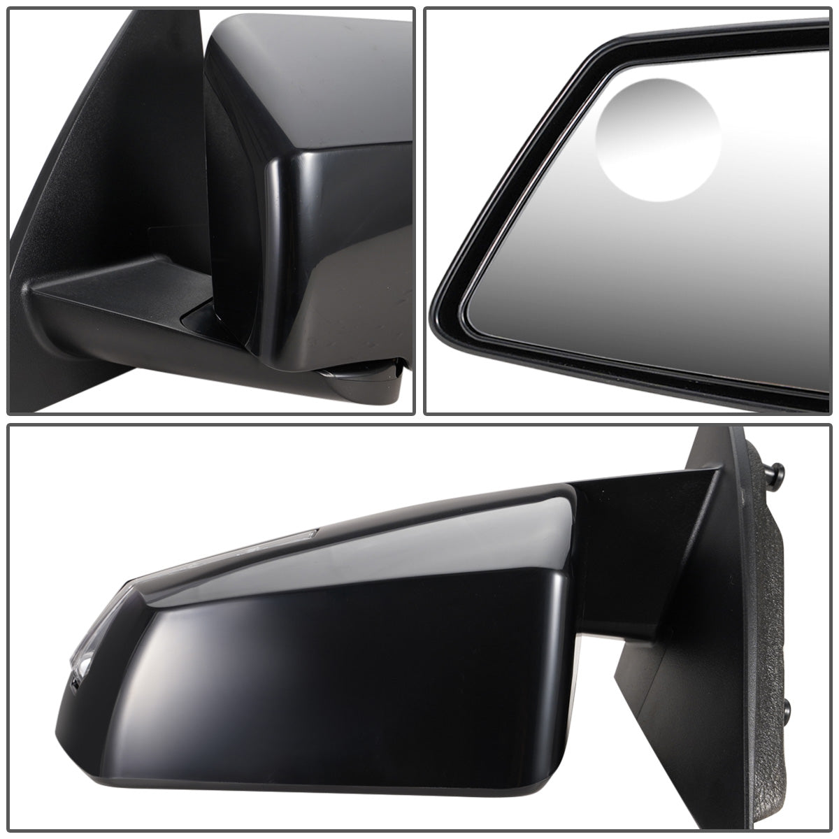 RETROVISOR MIRROR - OEM - 13-17 CHEVY TRAVERSE - POWERED - HEATED - W/ SIGNAL LIGHT - FOLDING - W/ BLIND SPOT GLASS - BLACK - LEFT