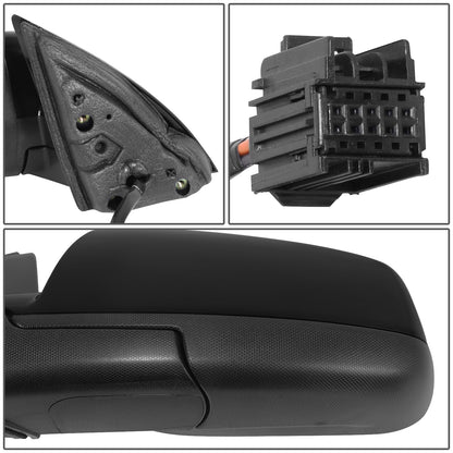 RETROVISOR MIRROR - OE STYLE - CHEVROLET EQUINOX 16-17 - GMC TERRAIN 16-17 - WITH POWER WITH HEATED GLASS WITH BLIND SPOT - DRIVER SIDE - PAINT TO MATCH - BLACK