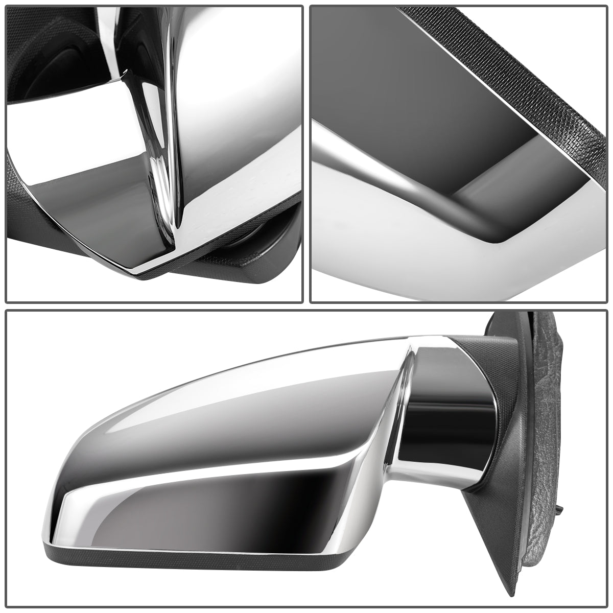 RETROVISOR MIRROR - OEM - 10-16 CHEVY EQUINOX - POWERED - HEATED - W/ MEMORY - W/ BSD - FOLDING - CHROME COVER - LEFT