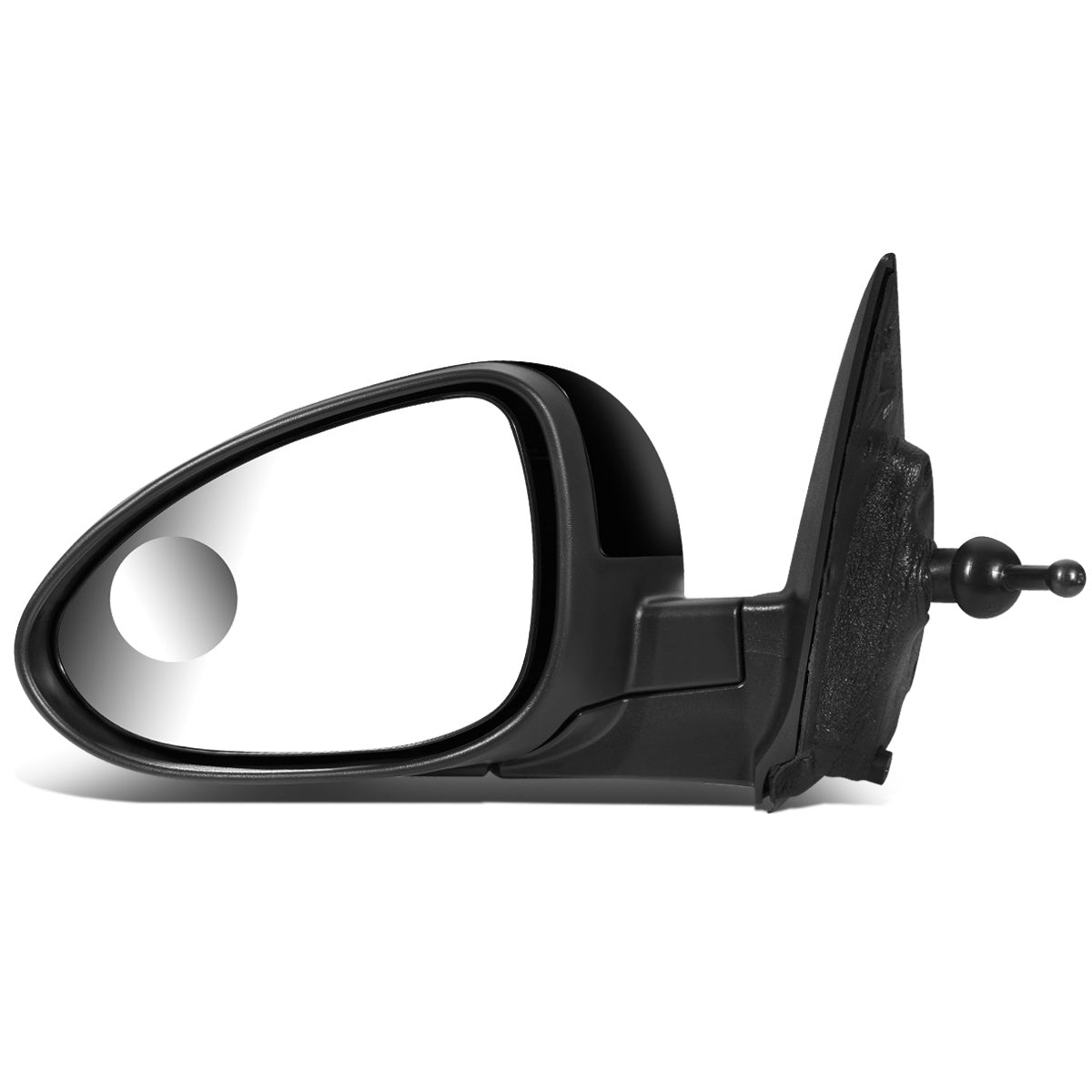 RETROVISOR MIRROR - OEM - 12-13 CHEVY SONIC - MANUAL - W/ CABLE - FOLDING - W/ BLIND SPOT GLASS - BLACK MATERIAL - LEFT