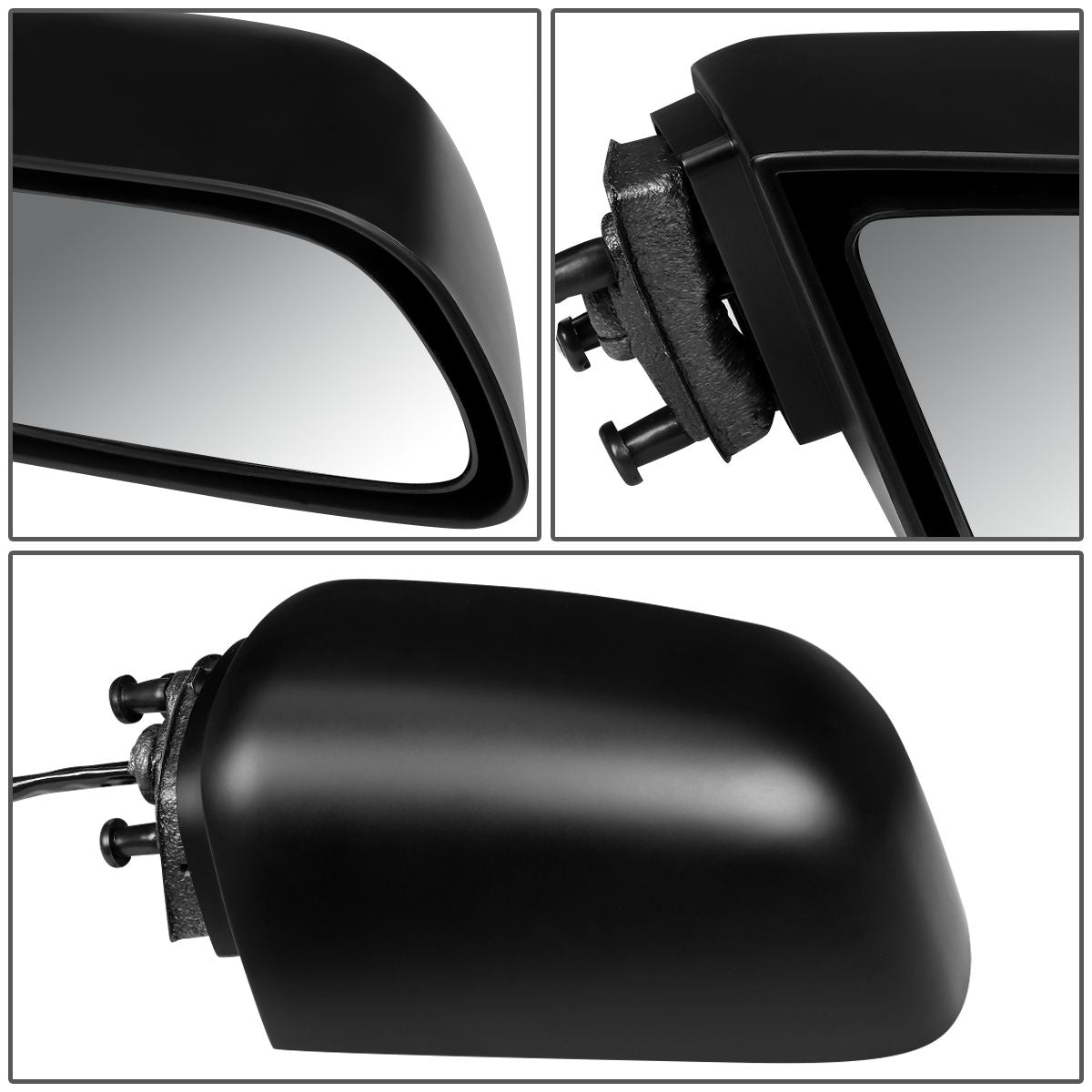 RETROVISOR MIRROR - OEM - 88-96 BUICK REGAL / 90-94 CHEVY LUMINA / 88-96 PONTIAC GRAND PRIX - MANUAL - PAINTABLE - BLACK - RIGHT