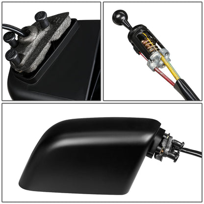 RETROVISOR MIRROR - OEM - 88-96 BUICK REGAL / 90-94 CHEVY LUMINA / 88-96 PONTIAC GRAND PRIX - MANUAL - PAINTABLE - BLACK - RIGHT