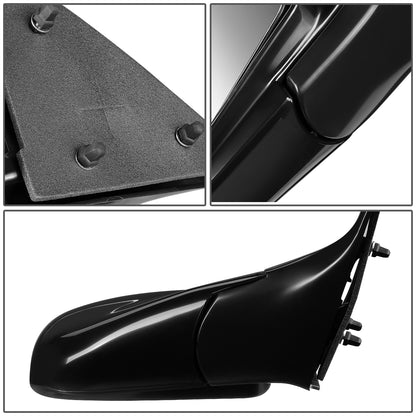 RETROVISOR MIRROR - OEM - 94-97 CHEVY BLAZER / 94-97 CHEVY S10 PICKUP / 94-97 GMC JIMMY / 94-97 GMC SONOMA / 96-97 ISUZU HOMBRE / 96-97 OLDSMOBILE BRAVADA - GLOSSY - BLACK - RIGHT