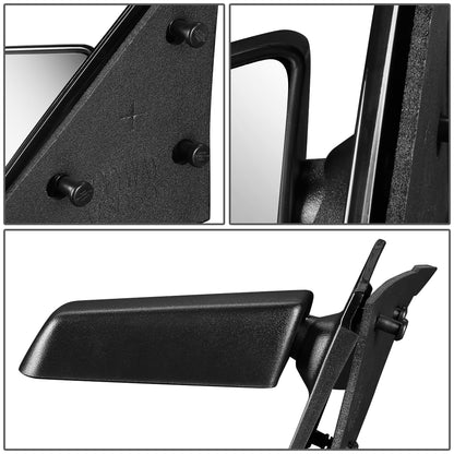 RETROVISOR MIRROR - OEM - 94-04 CHEVY S10 PICKUP / 94-04 GMC SONOMA - MANUAL - TEXTURED - BLACK - RIGHT