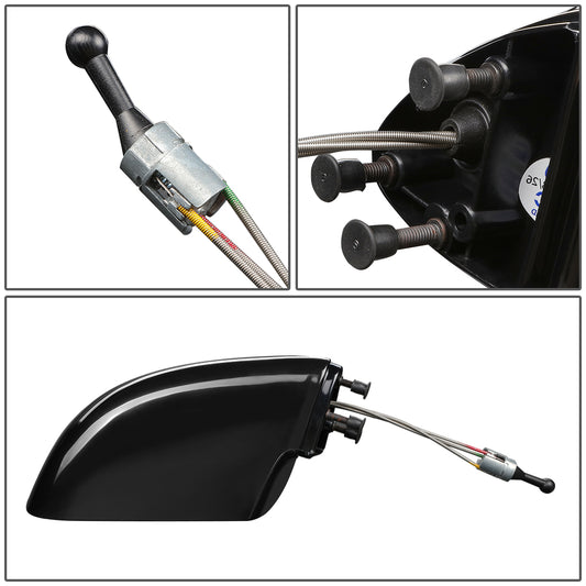 RETROVISOR MIRROR - OEM - 82-87 CHEVY CAVALIER - MANUAL - W/ CABLE - BLACK MATERIAL - RIGHT