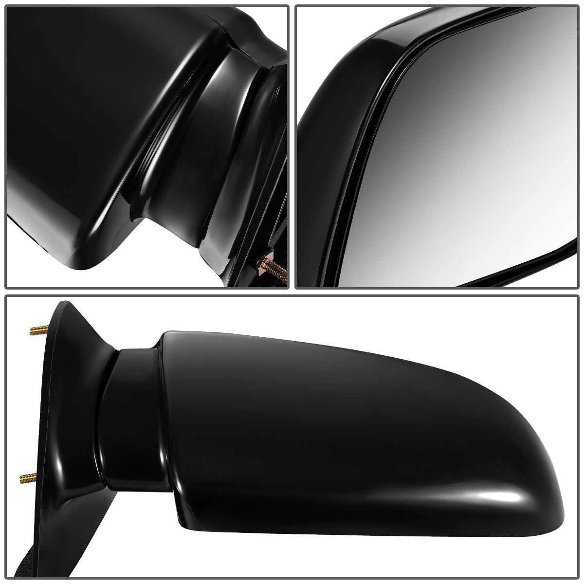 RETROVISOR MIRROR - OEM - 81-91 CHEVY TAHOE, SUBURBAN - MANUAL - BLACK MATERIAL - RIGHT