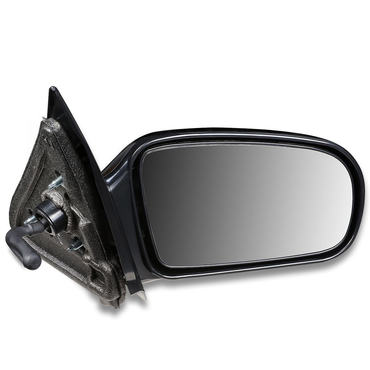 RETROVISOR MIRROR - OEM - 95-05 CHEVY CAVALIER COUPE / 95-05 PONTIAC SUNFIRE COUPE - MANUAL - PAINTABLE - BLACK - RIGHT