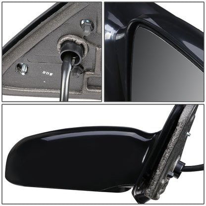 RETROVISOR MIRROR - OEM - 95-05 CHEVY CAVALIER COUPE / 95-05 PONTIAC SUNFIRE COUPE - POWERED - PAINTABLE - BLACK - RIGHT