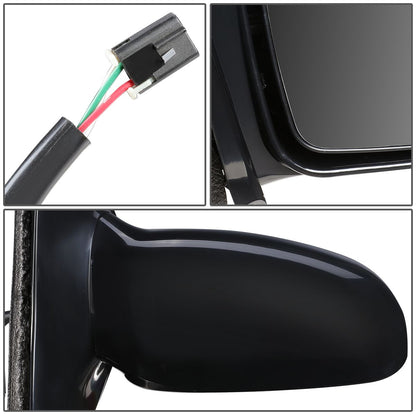 RETROVISOR MIRROR - OEM - 95-05 CHEVY CAVALIER COUPE / 95-05 PONTIAC SUNFIRE COUPE - POWERED - PAINTABLE - BLACK - RIGHT