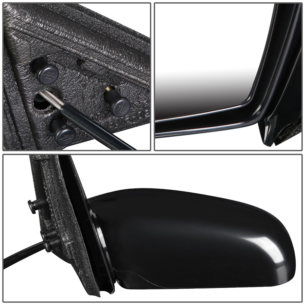 RETROVISOR MIRROR - OEM - 97-05 CHEVY MALIBU - MANUAL - PAINTABLE - BLACK - RIGHT