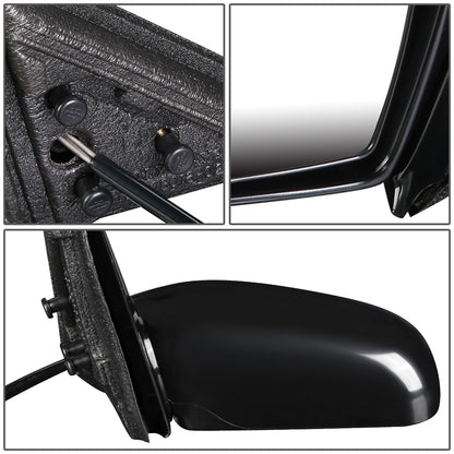 RETROVISOR MIRROR - OEM - 97-05 CHEVY MALIBU - MANUAL - PAINTABLE - BLACK - RIGHT