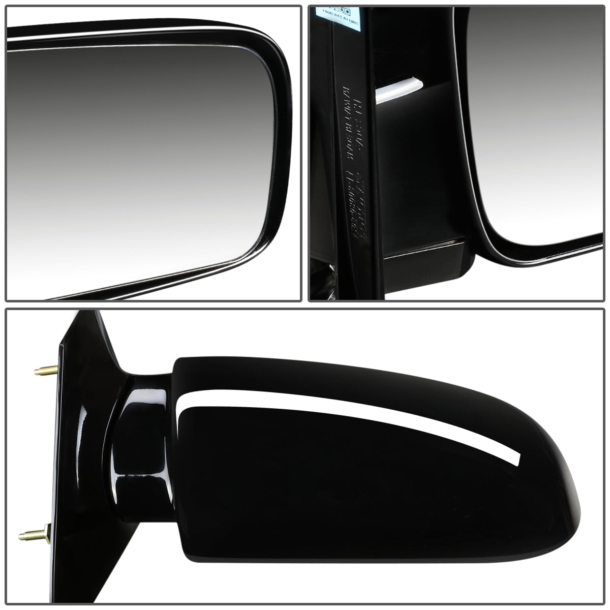 RETROVISOR MIRROR - OEM - 88-05 CHEVY ASTRO / 88-05 GMC SAFARI - MANUAL - PAINTABLE - BLACK - RIGHT