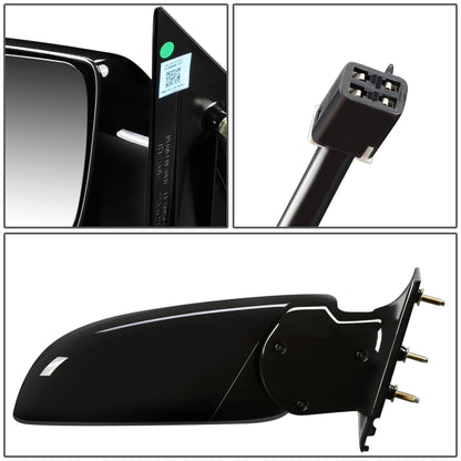 RETROVISOR MIRROR - OEM - 88-98 CHEVY ASTRO / 88-98 GMC SAFARI - POWERED - PAINTABLE - BLACK - RIGHT