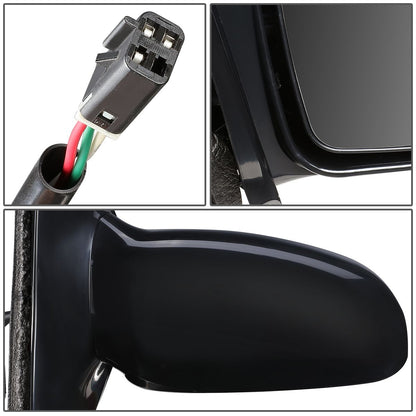 RETROVISOR MIRROR - OEM - 95-05 CHEVY CAVALIER SEDAN / 95-05 PONTIAC SUNFIRE SEDAN - POWERED - PAINTABLE - BLACK - RIGHT