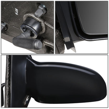 RETROVISOR MIRROR - OEM - 95-05 CHEVY CAVALIER SEDAN / 95-05 PONTIAC SUNFIRE SEDAN - MANUAL - PAINTABLE - BLACK - RIGHT