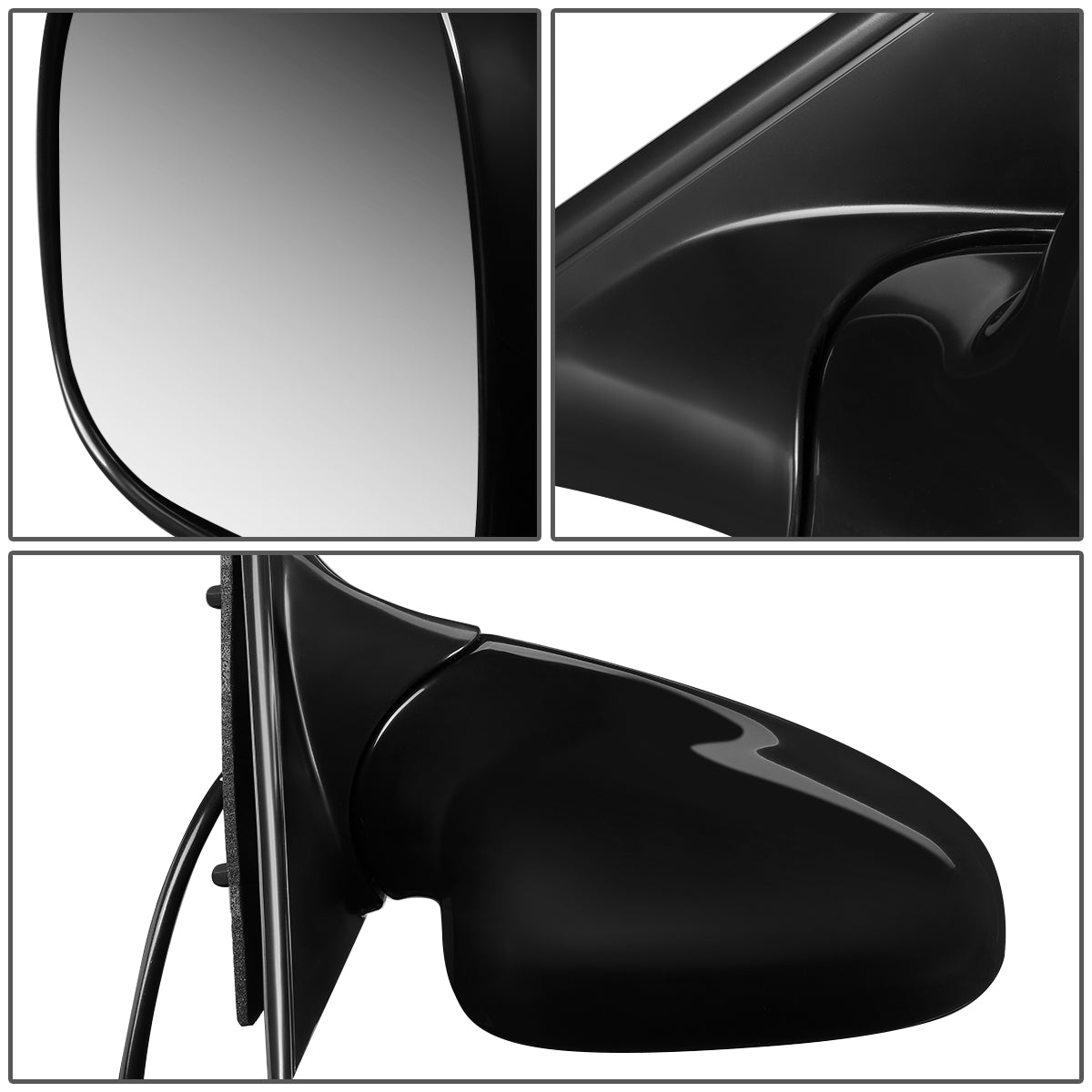 RETROVISOR MIRROR - OEM - 98-99 CHEVY BLAZER / 98 CHEVY S10 PICKUP / 98GMC SONOMA / 98-99 OLDSMOBILE BRAVADA - POWERED - HEATED - PAINTABLE - BLACK - RIGHT